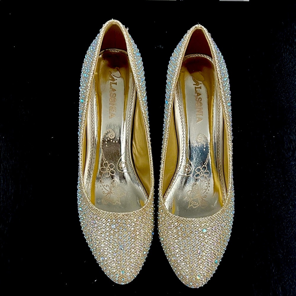 LaSonia Women's Glittering Heels - Gold